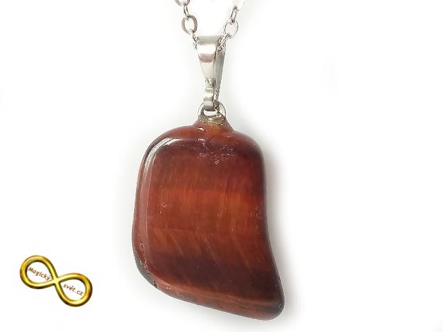 Náhrdelník Tygří oko - Býčí oko na řetízku