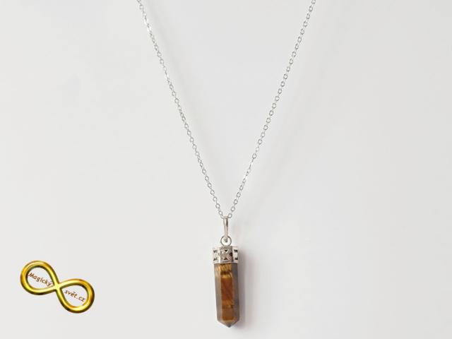 Náhrdelník Tygří oko na řetízku