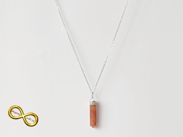 Náhrdelník Karneol na řetízku