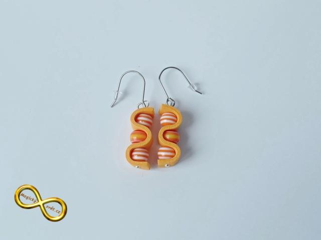 Náušnice gummy oranžové