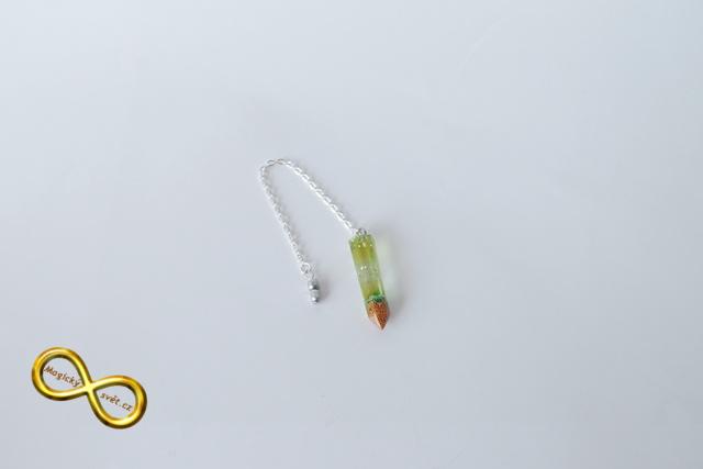 Kyvadlo "Resin" žluto-zelené s návodem