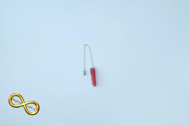 Kyvadlo "Resin" červené se spirálou s návodem