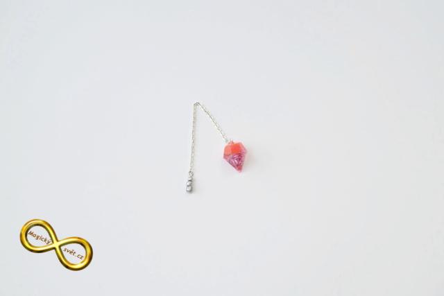 Kyvadlo "Resin" oranžové s růží s návodem