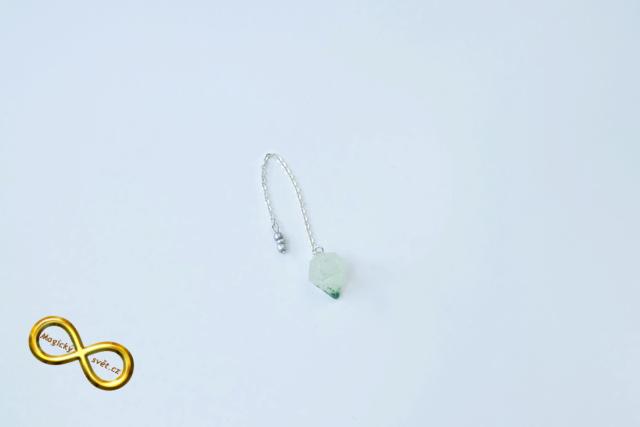 Kyvadlo "Resin" bílé se zelenou špičkou s návodem