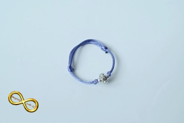 Náramek fialový s přívěskem