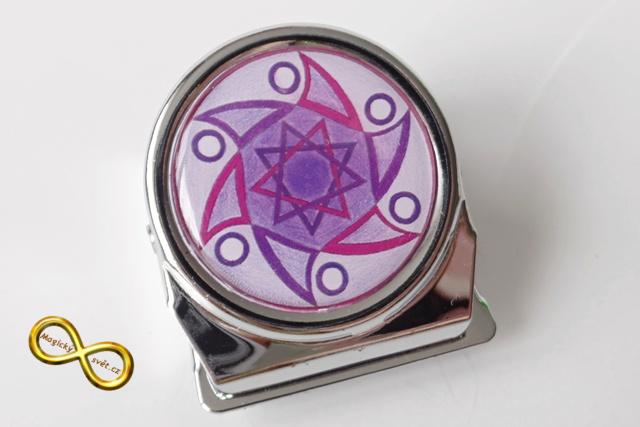 Kovový klip s malovanou mandalou "Vnitřní kouzlo"