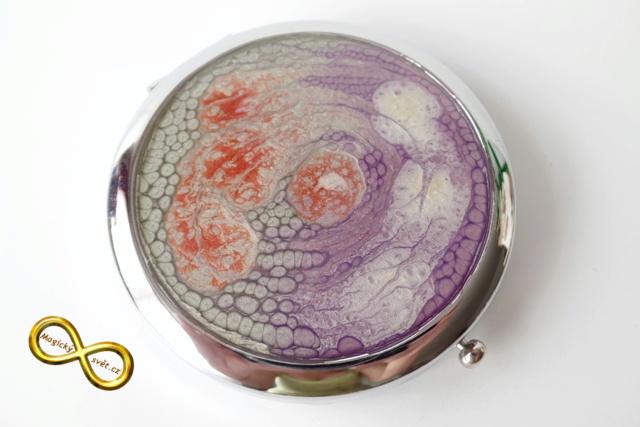 Kosmetické zrcátko "Magical fantasy" fialovo-stříbrné