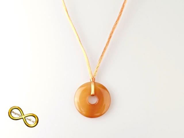 Náhrdelník se středním donutem z Karneolu