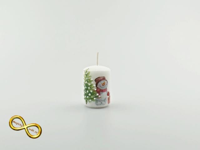 Svíčka adventní malá sněhulák