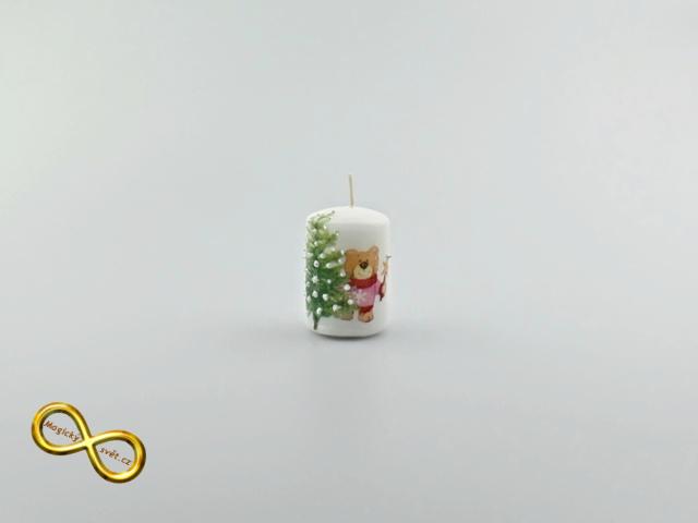 Svíčka adventní malá medvídek