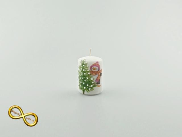 Svíčka adventní malá sněhulák