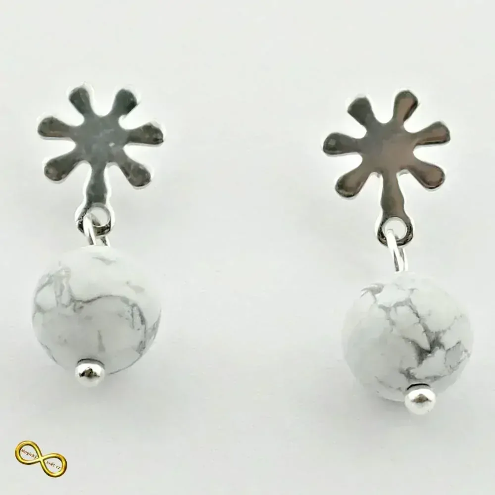 Náušnice květina s Magnezitem