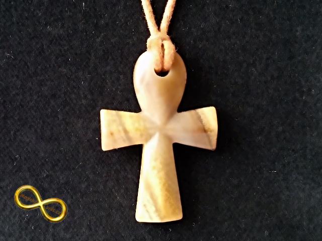 Náhrdelník s egyptským křížem Ankh z Jaspisu