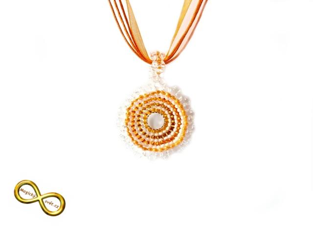 Náhrdelník korálkový oranžový