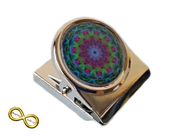 Kovový klip s Magickou mandalou 75