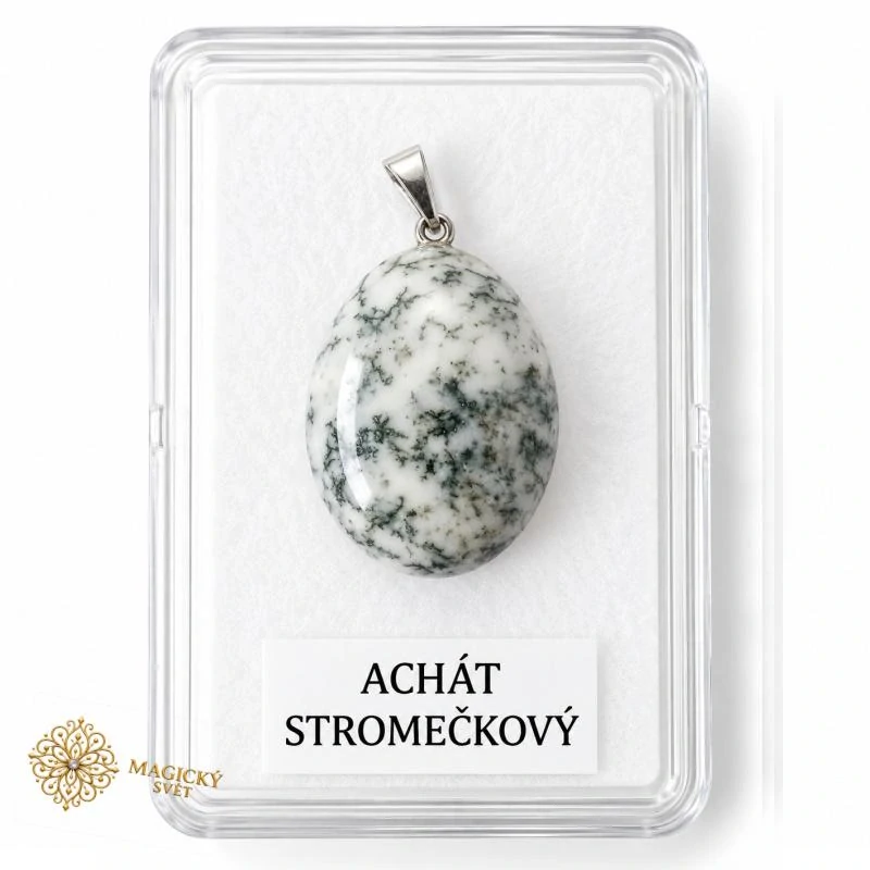 Přívěsek Achát stromečkový v krabičce