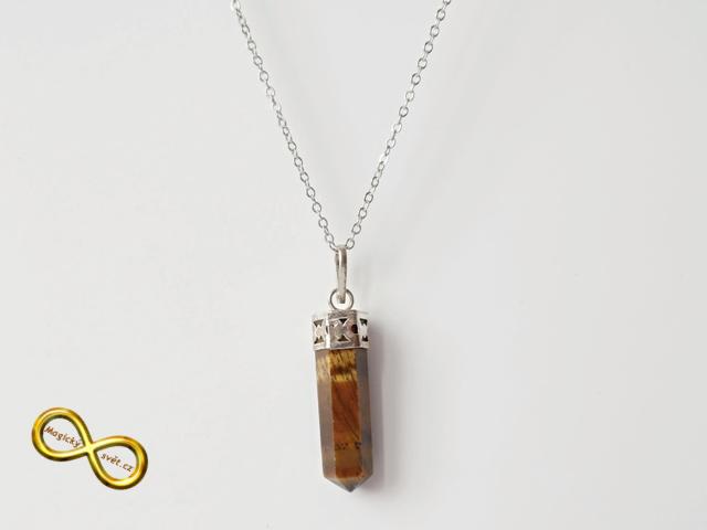 Náhrdelník Tygří oko na řetízku