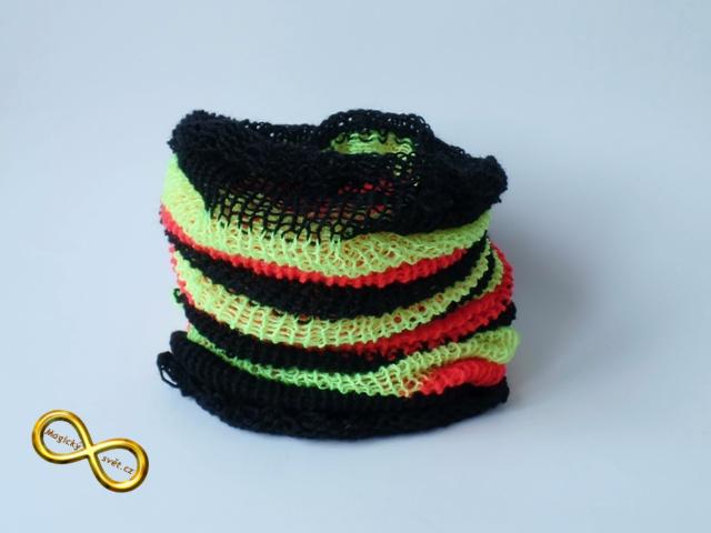 Nákrčník tunel žluto-červeno-černý