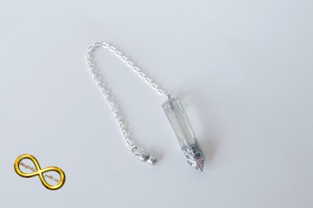 Kyvadlo "Resin" stříbrné s návodem