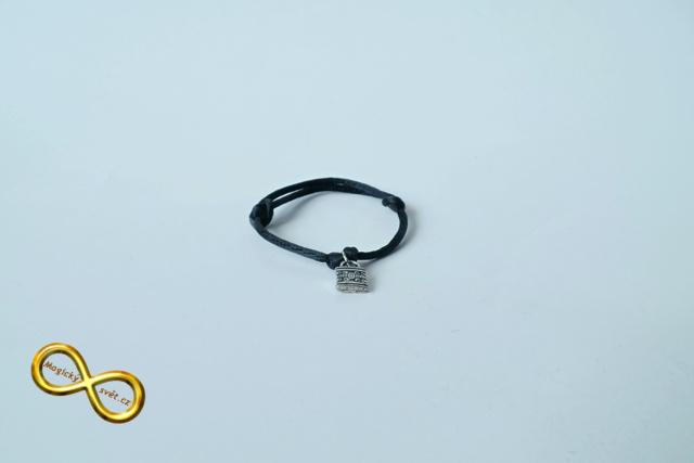 Náramek černý se zámkem