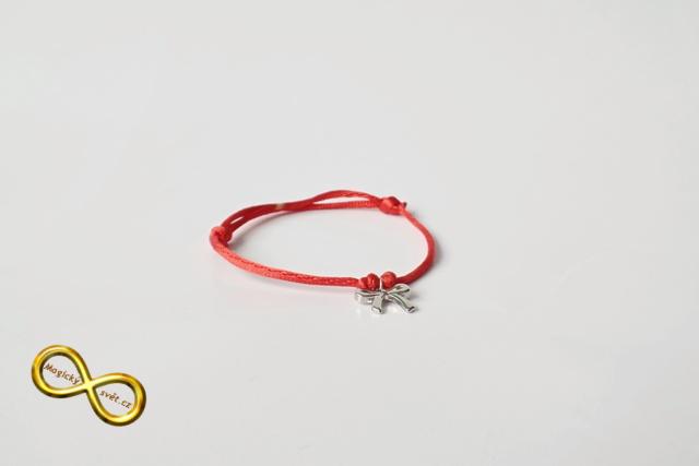 Náramek Kabbalah červený s mašličkou