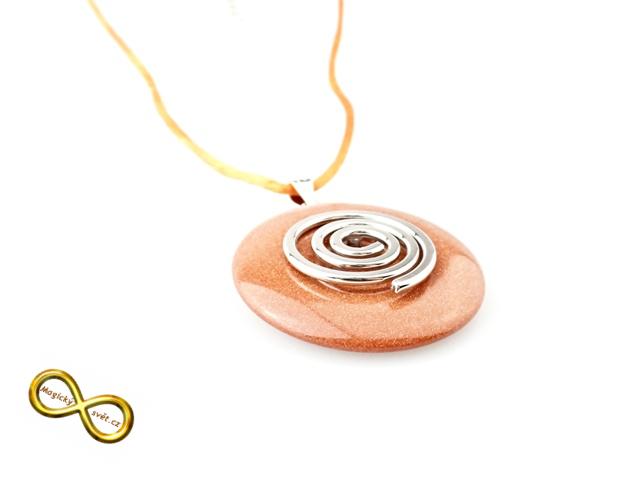 Náhrdelník velký donut z Avanturinu oranžového