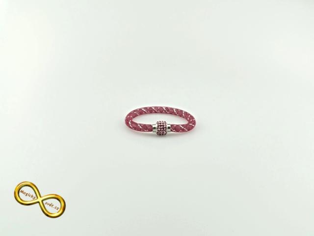 Náramek "korálky v dutince" vínový