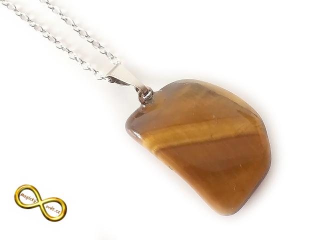 Náhrdelník Tygří oko zlatohnědé na řetízku