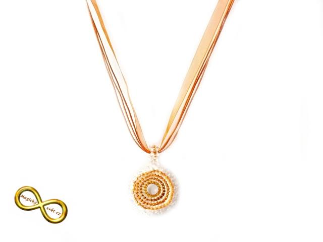 Náhrdelník korálkový oranžový