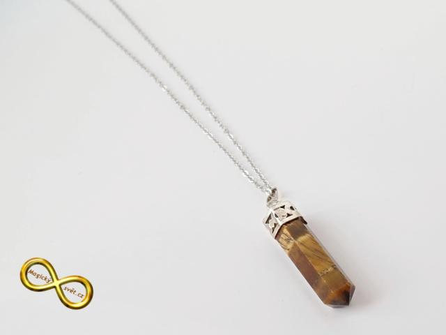 Náhrdelník Tygří oko na řetízku