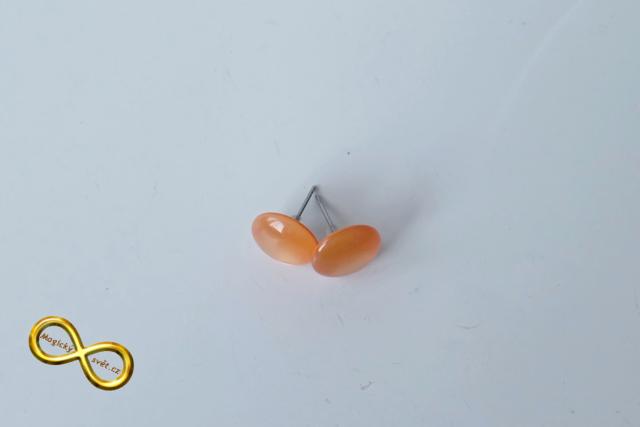 Náušnice perličkové oranžové