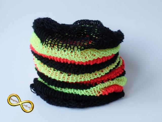 Nákrčník tunel žluto-červeno-černý