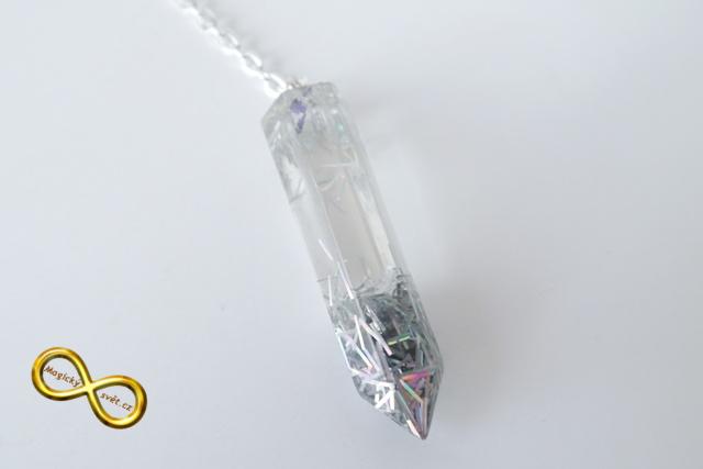 Kyvadlo "Resin" stříbrné s návodem