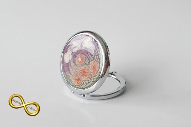 Kosmetické zrcátko "Magical fantasy" fialovo-stříbrné