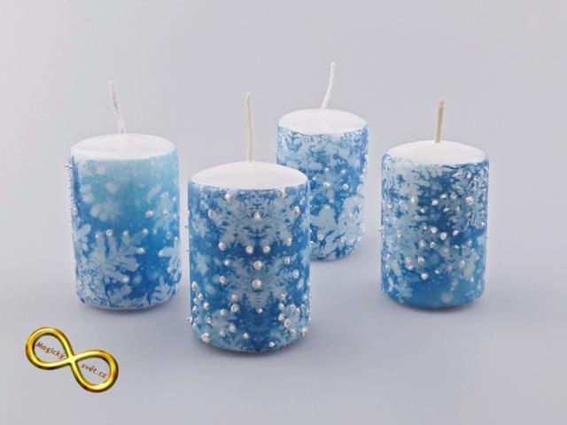 Svíčka adventní modrá malá
