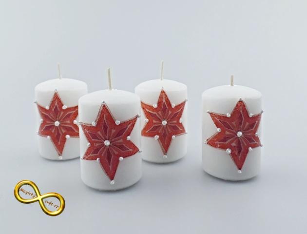 Svíčka adventní červená malá