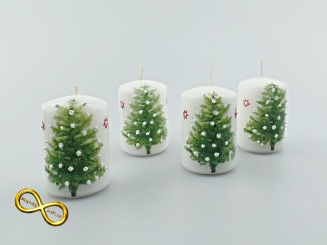 Svíčka adventní malá stromeček