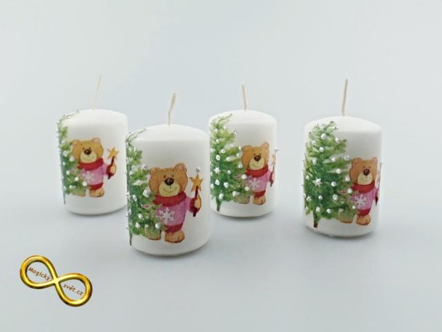 Svíčka adventní malá medvídek
