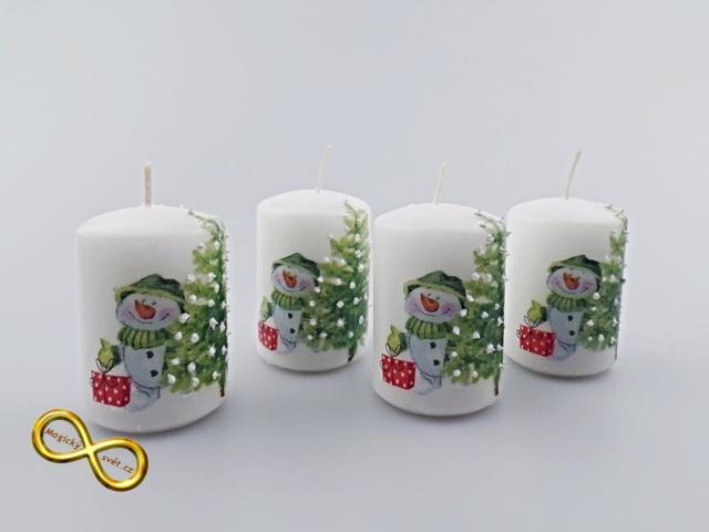Svíčka adventní malá sněhulák