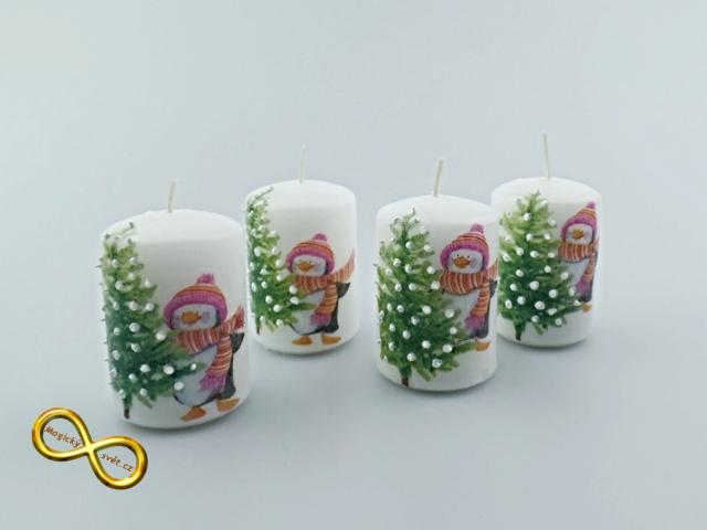 Svíčka adventní malá sněhulák