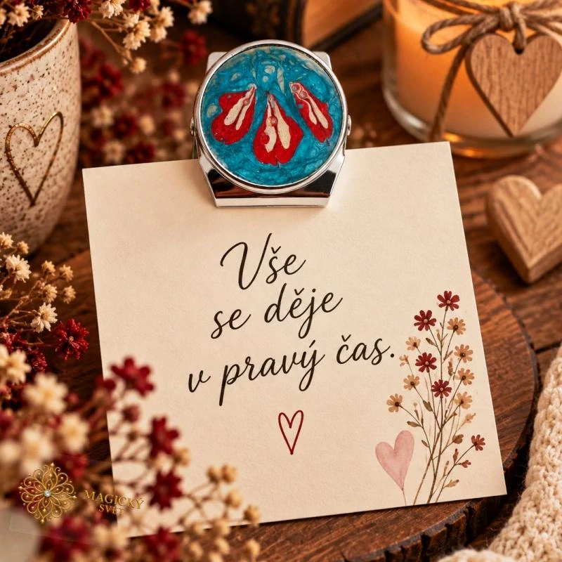 Magnetický klip na vzkazy Magical Fantasy – Květy na hladině
