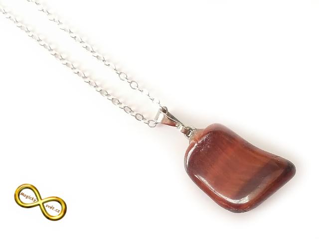Náhrdelník Tygří oko - Býčí oko na řetízku