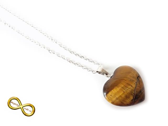 Náhrdelník se srdcem z Tygřího oka
