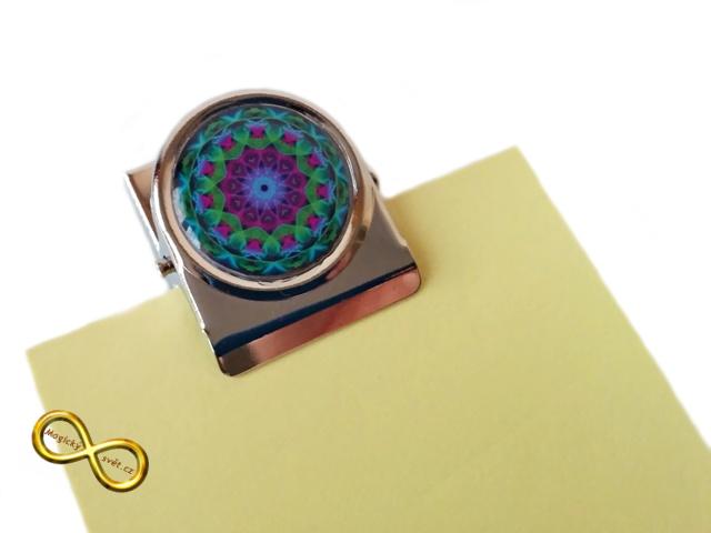 Kovový klip s Magickou mandalou 75