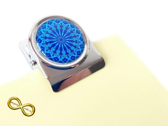 Kovový klip s Magickou mandalou 138