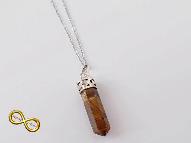 Náhrdelník Tygří oko na řetízku