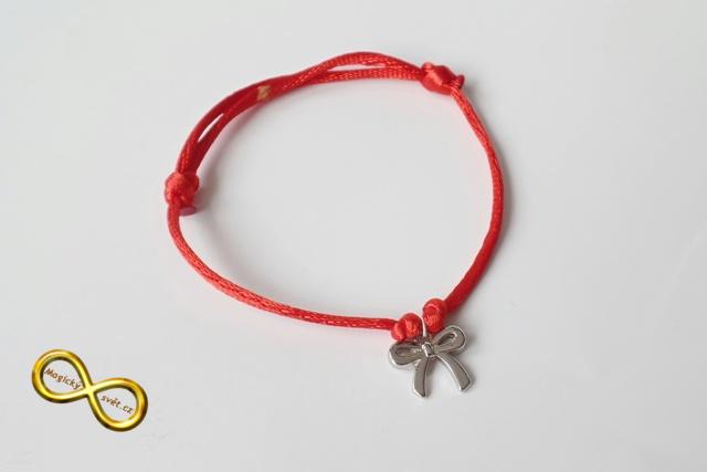 Náramek Kabbalah červený s mašličkou