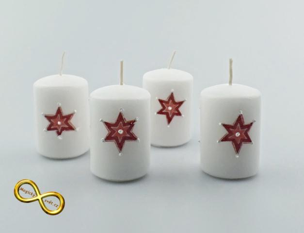 Svíčka adventní červená malá
