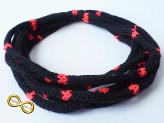 Náhrdelník tmavý dvoubarevný pletený