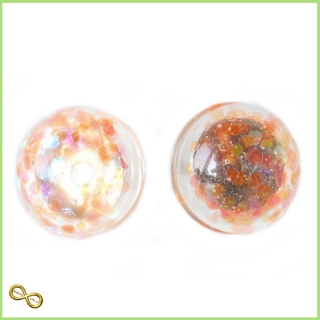 Náušnice "Resin" oranžové